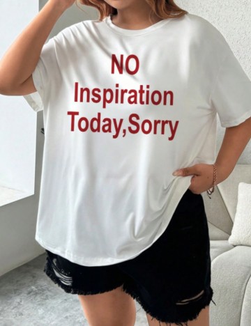 Tricou Shein Curve+, alb