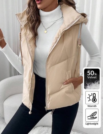 Vestă Shein, bej