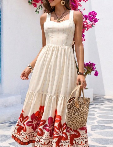 Rochie midi Shein, crem