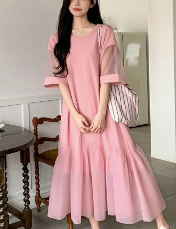 Rochie midi Shein, roz