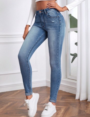 Jeans Shein, albastru