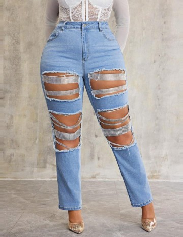 Jeans Shein, albastru