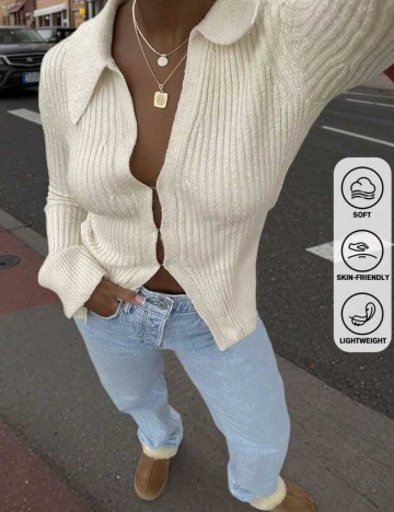 Cardigan Shein, crem