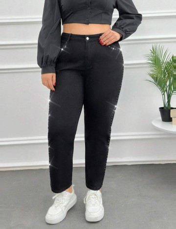 Jeans Shein Curve+, negru