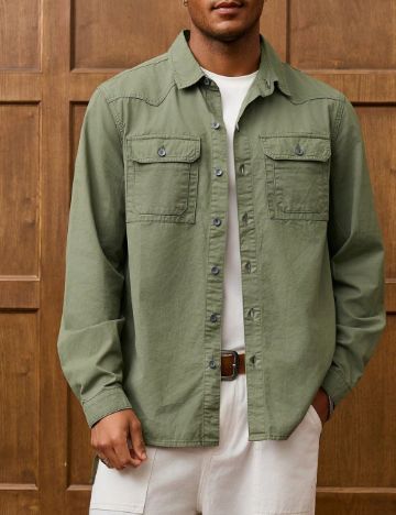 Jachetă Shein MANFINITY, verde