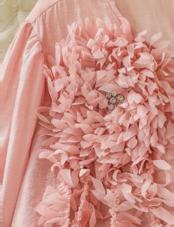 Cămașă Shein Curve+, roz prafuit