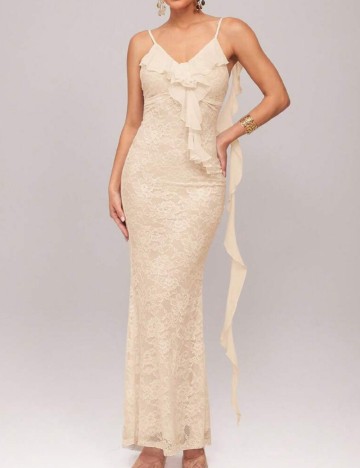 Rochie maxi Shein, crem