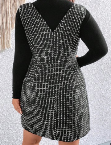 Sarafan Shein Curve+, negru