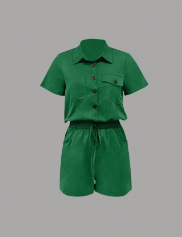 Salopetă scurtă Shein, verde