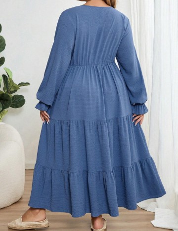 Rochie maxi Shein Curve+, albastru