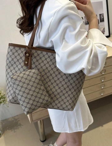 Set geantă și portmoneu Shein, mix culori