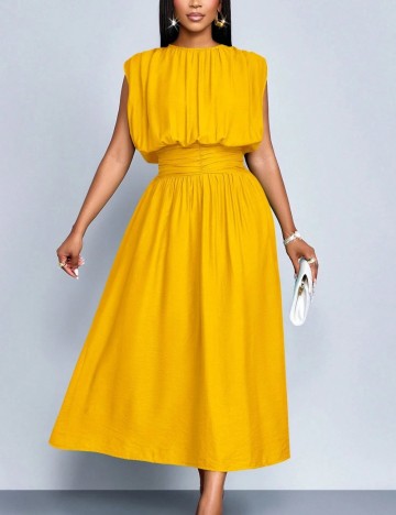 Rochie midi Shein, galben