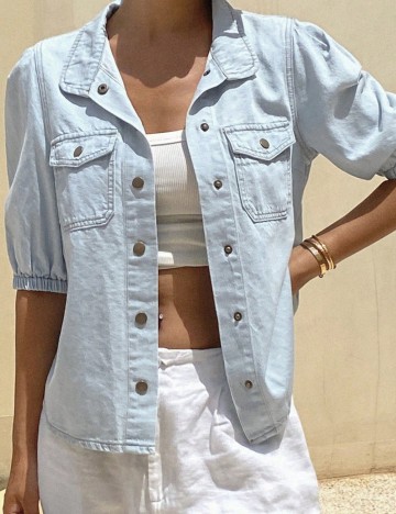 Cămașă Shein, albastru