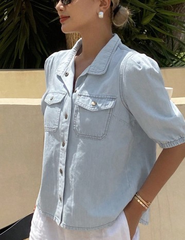 Cămașă Shein, albastru