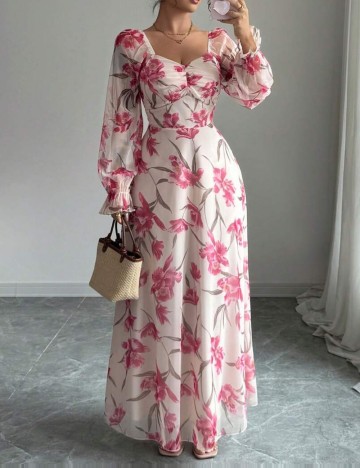 Rochie maxi Shein, mix culori