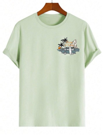 Tricou Shein MANFINITY, verde