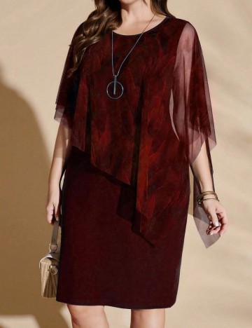 Rochie mini Shein Curve+, vișiniu