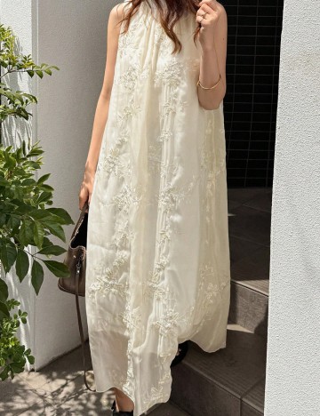 Rochie maxi Shein, crem