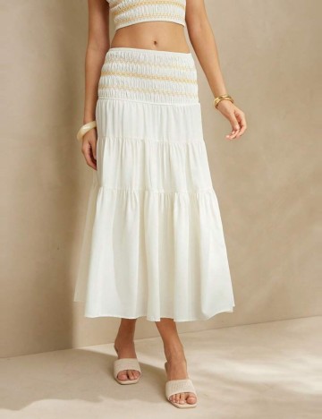 Fustă midi Shein, crem