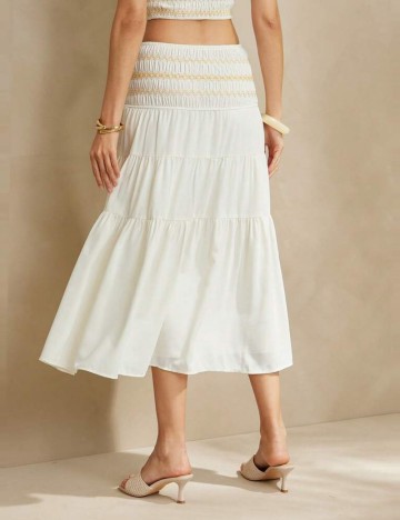 Fustă midi Shein, crem
