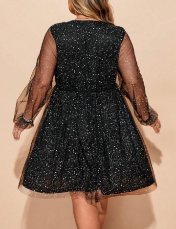 Rochie mini Shein Curve+, negru