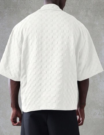 Cămașă cu mânecă scurtă Shein SUMWON, crem