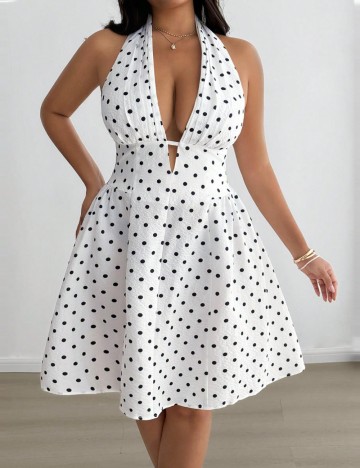 Rochie mini Shein Curve+, alb