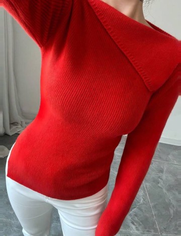 Pulover Shein, portocaliu