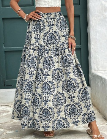 Fustă maxi Shein Curve+, mix culori