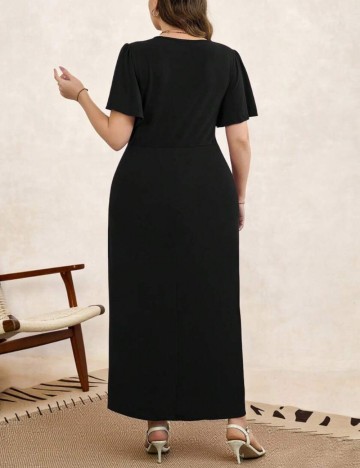 Rochie maxi Shein Curve+, negru