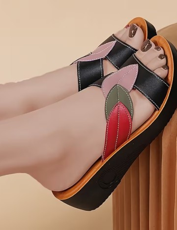 Saboți cu platformă Shein, mix culori