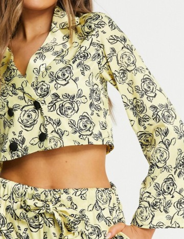 Compleu pijamale Lost ink, galben