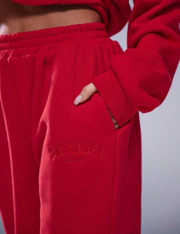 Pantaloni Shein MUSERA, roșu