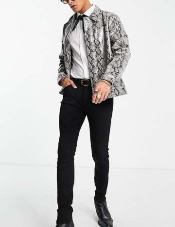 Jachetă imitație de piele ASOS, mix culori