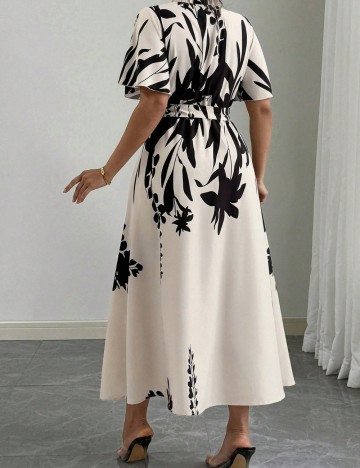 Rochie midi Shein Curve+, crem