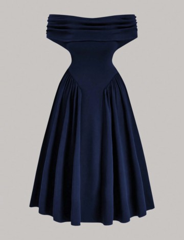 Rochie midi Shein Curve+, albastru