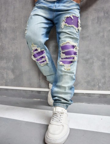 Jeans Shein MANFINITY, albastru