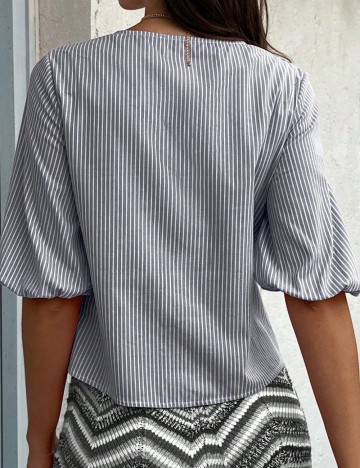 Cămașă cu mânecă scurtă Shein, gri