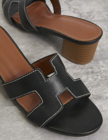 Saboți cu platformă Shein, negru