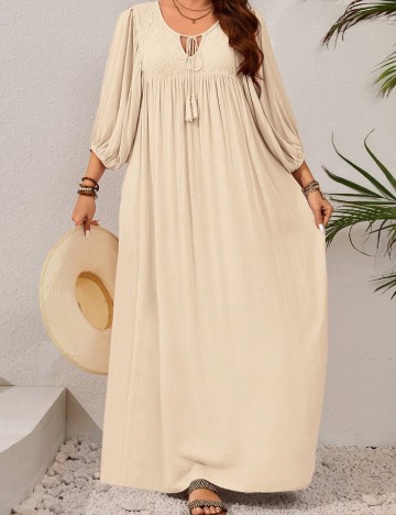 Rochie maxi Shein Curve+, bej