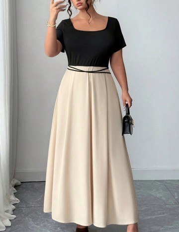 Rochie midi Shein Curve+, mix culori