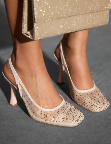 Pantofi cu toc Shein, bej