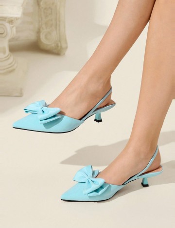 Pantofi cu toc Shein CUCCOO, albastru