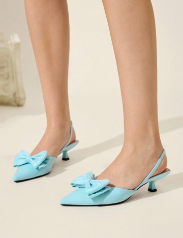 Pantofi cu toc Shein CUCCOO, albastru