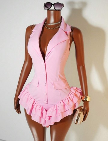 Salopetă scurtă Shein, roz