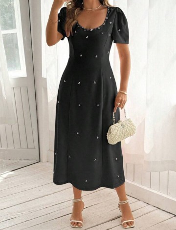 Rochie midi Shein Curve+, negru