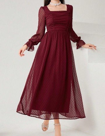 Rochie midi Shein, vișiniu