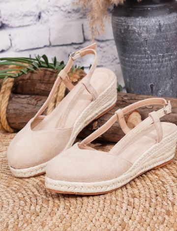 Saboți cu platformă Shein, crem