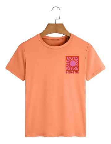 Tricou Shein, portocaliu