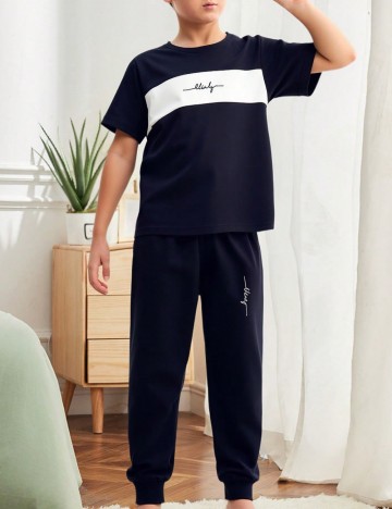 Compleu pijamale Shein, albastru